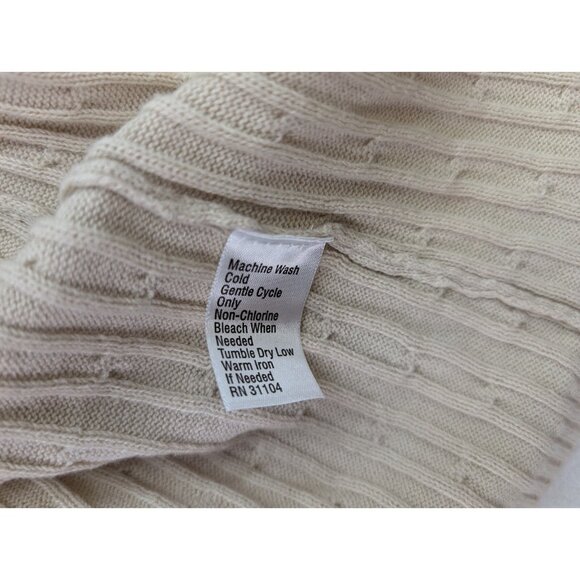 Kim Rogers Women's Cardigan Sweater Size PXL Beige Open Front - Picture 11 of 13
